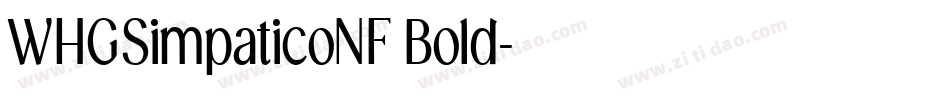 WHGSimpaticoNF Bold字体转换